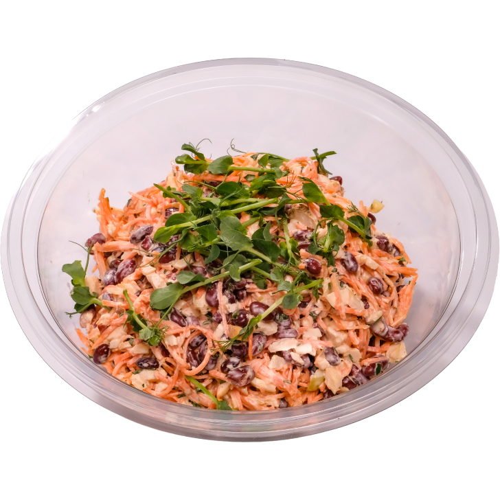 Корейский морковный салат с гиросом из копченой курицы